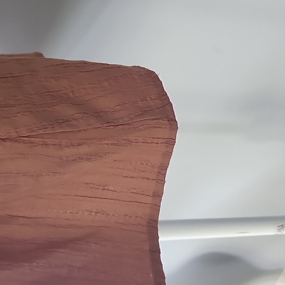 Cato peachy brown textured swing blouse with longer sleeves and button b… - Picture 10 of 14